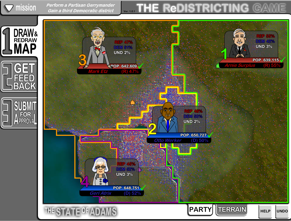 the redistricting game cheats mission 3